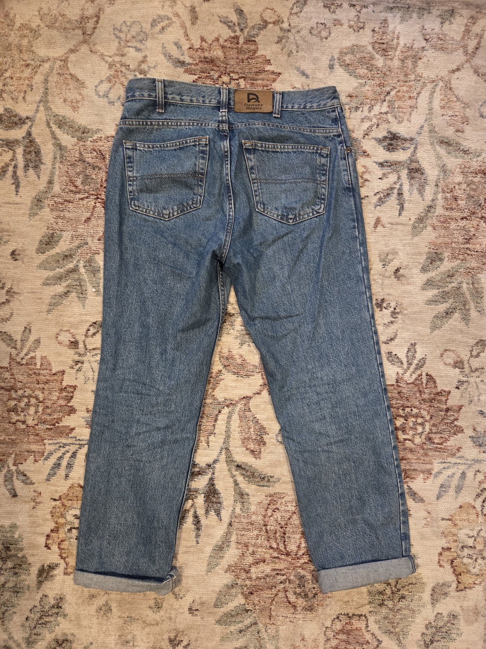 Light Blue Men's Denim Jeans - Picture 3 of 3